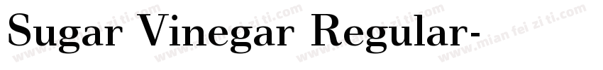Sugar Vinegar Regular字体转换